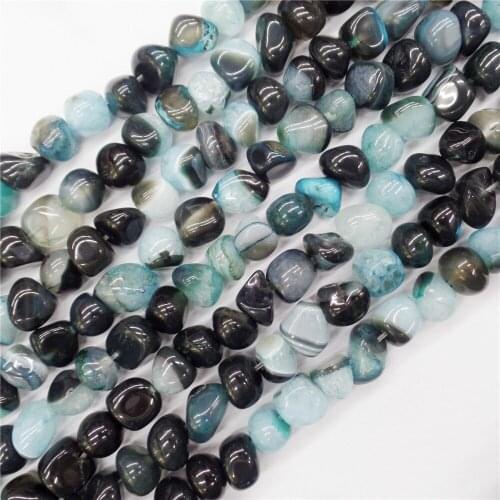 2 Strands 11x9mm Black And Blue Druzy Geode Agate Free Shape Loose Beads DIY Fashion Jeawelry Making Accessories Unisex 15.5"