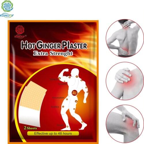 20Pieces=10Bags Hot Ginger Plaster Breathable Pain Relief Patch Natural Herb 7X10CM Strong Penetration Body Pain Killer Patch
