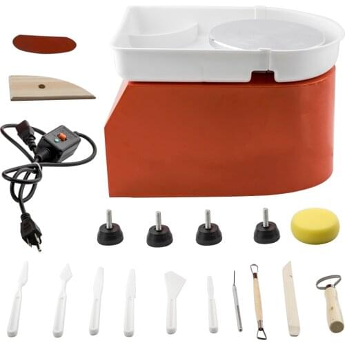 350W 25cm Pottery Wheel Electric LCD Display Art Clay DIY Porcelain Machine