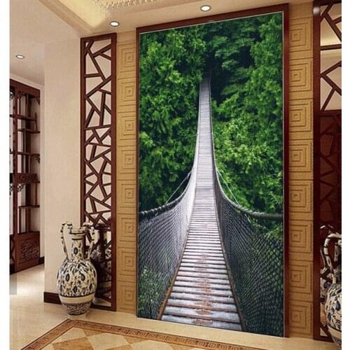 3d room wallpaper custom mural non-woven Wall sticker 3 d scenery suspension bridge porch paintings photo wallpaper for walls 3d