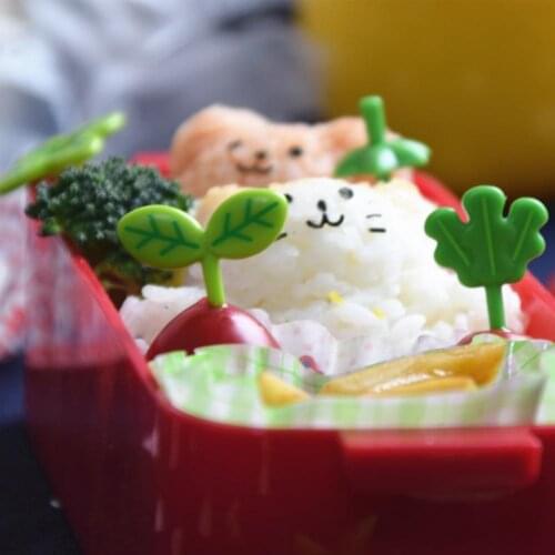 8Pcs/Box Fruit Toothpick Practical Attractive ABS Clover Shape Smooth Cake Salad Picks