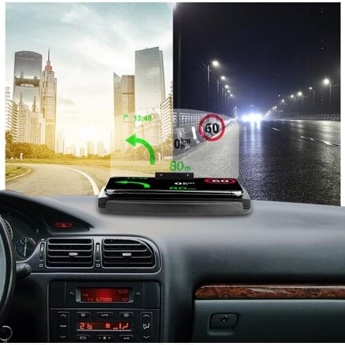 Car HUD Holder Head Up Display Projector Bracket For GPS Navigation Phone Comes With Wireless Charging