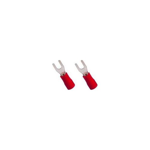 Free shipping 100pcs Red SV1.25-4S fork pre-insulated ends of the U-shaped cold junction