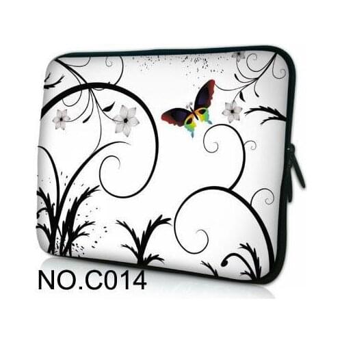 Flower Butterfly Laptop Sleeve bag 12 13 14 15 15.6 17 17.3 inch big size computer bags Case Pouch bag