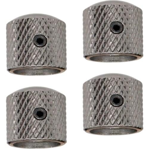 Black Metal Guitar Volume Tone Control Knob Switch Tip Knob Cap