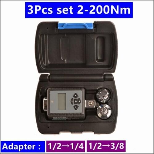 1/2" Digital Torque Wrench 0.3-200 Nm Adjustable Professional Electronic Torque Wrench Bike Car Repairing Hand Tool Set