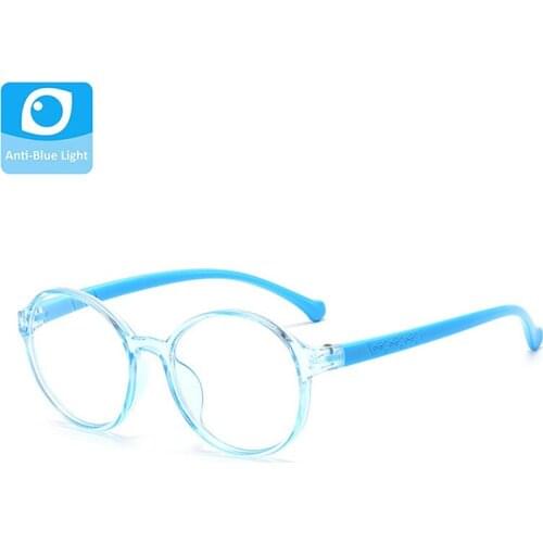 Kids Ultralight Anti Blue Light Block Eyewear Boys Girls Clear Lens Child Round Glasses Frame Eyeglasses Children