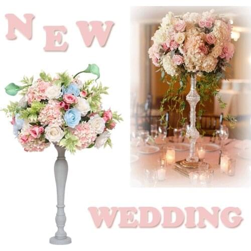 Dia-40cm Giant artificial silk hydrangea rose road lead big flowers wedding decorative table centerpiece flower 4pcs/lot
