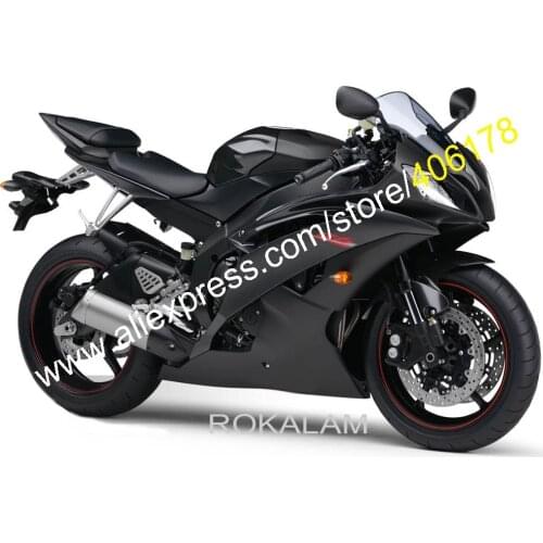 For Yamaha YZF600 R6 YZF-R6 YZFR6 2008 2009 2010 2011 2012 2015 2016 Motorbike Black Aftermarket Fairing Kit (Injection Molding)