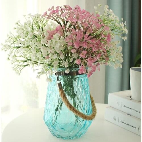 Creative Glass Vase home Decor crafts Tabletop crystal colorful flower vase Terrarium Hydroponic Container wedding Decor