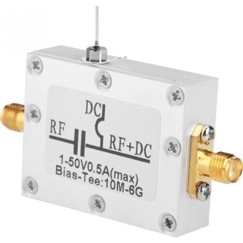 1 Pcs Coaxial Bias Tee 10MHz-6GHz Bias Tee 10MHz-6GHz Broadband Radio Frequency Microwave Coaxial Bias Low Noise Amplifier