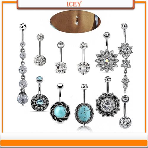 Exquisite Ab Color Navel Nail 11 Individual Zirconium Loading Shiduqi Ring Soft Ceramic Ball Suit Group Combine