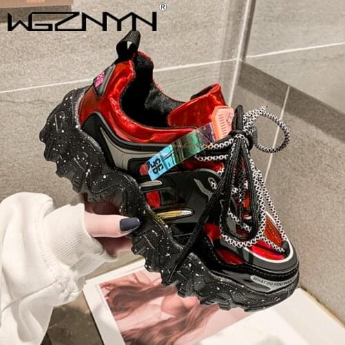 Brand Sneakers Women Autumn Fashion Chunky Women Shoes Breathable Sneakers Red Silver Tenis Feminino Trainers Zapatillas Mujer