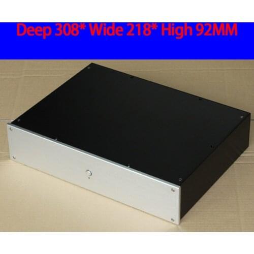 KYYSLB 312*425*90MM CJ044 All Aluminum Amplifier Chassis Box House DIY Enclosure with Feet Screws Amplifier Case Shell