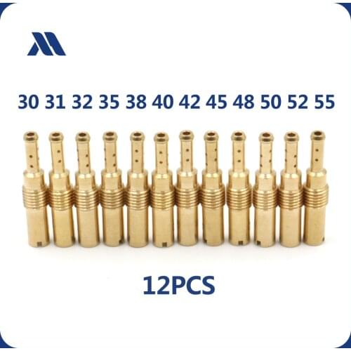 Set Slow/Pilot Jet for PWK PE Keihin OKO CVK 12pcs(30,31,32,35,38,40,42,45,48,50,52,55