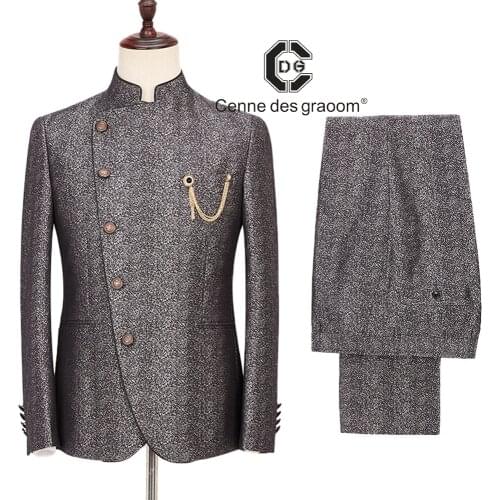 2020 Cenne Des Graoom New Men Suit Latest Design Costume Blazers Vest Pants Tailor-Made Suits Tuxedo For Wedding Party Gentleman