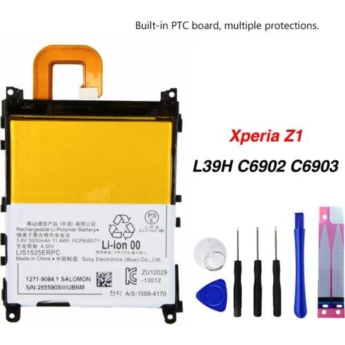 Original LIS1525ERPC Battery For Sony Xperia Z1 L39H C6902 C6903 3000mAh