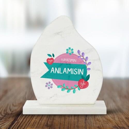 Personalized My Life Anlamısın Marble plaque