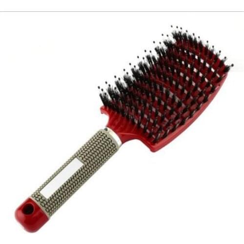 Hair Brush Scalp Massage Comb Hairbrush Bristle&Nylon Women Wet Curly Detangle Hair Brush for Salon Hairdressing Styling Tools