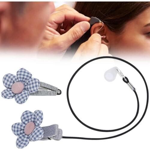 Hearing Aid Anti-Lost Rope Sound Amplifier Behind The Ear Aids Accessory Aid Clip Clamp Rope Protector Holder for Adult Children