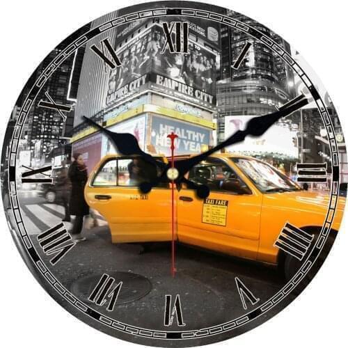 12Inch Modern Battery Operated Retro Rust Wall Clock Cafe Shop Hotel Bar Vintage Clock Non - Ticking Wall Art Clock