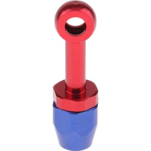 Universal Motorcycle Oil Fuel Gas Line Hose End Fitting Adaptor Blue/Red
