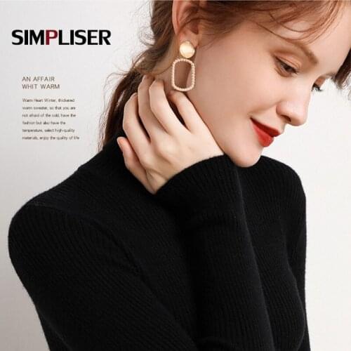 Vintage Women Sweaters Stretch Basic Pullovers Female Turtleneck Long Sleeve Knitting Shirts Pink Green White Bottoming Sweater