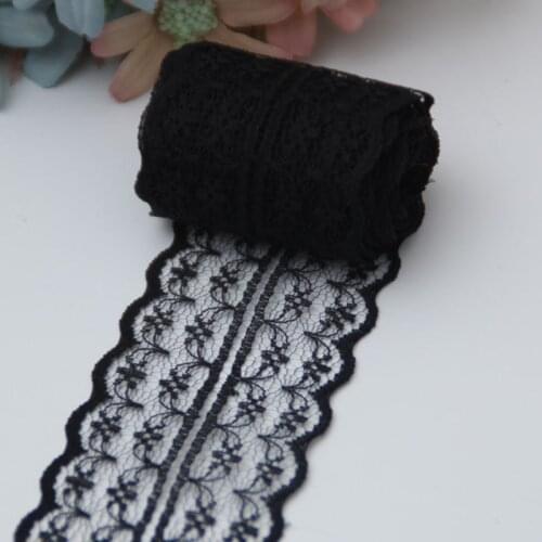 10m Lace Ribbon Roll 4.5cm Wide Non-Elastic Colorful Lace DIY Embroidery Decoration for Sewing Wrapping Wedding HY99