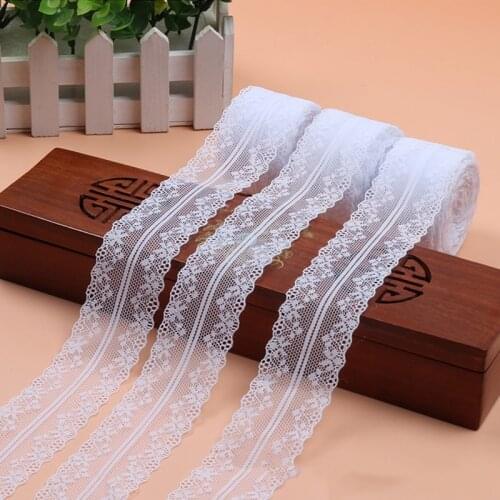 10 meters 40mm Non-elastic Lace Embroidery Trim Ribbon DIY Toy Doll Dress Clothing Decoration Accessories Materials
