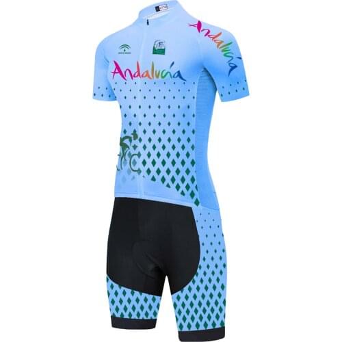 2021 TEAM Andalucia Cycling Jersey Bike Pant Set 20D Ropa Mens Summer Quick Dry BICYCLING Shirts SHORT Maillot Culotte Wear