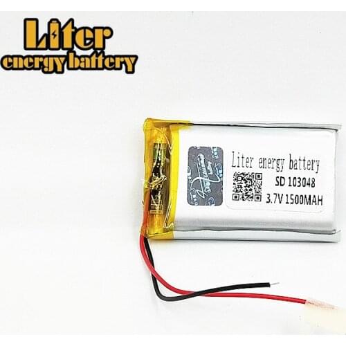 3.7V 1500mAh polymer Lithium Battery 103048 With PCM For Early Education Machine Story Machine MP3 MP4 DVD GPS Bluetooth Headset