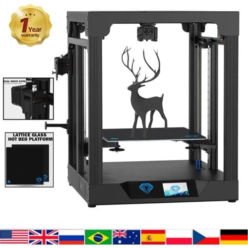 Twotrees 3D Printer Sapphire Plus V1.1 CoreXY BMG Extruder MKS TMC2225 300*300*350mm DIY Kits 3.5 Inch Touch Screen Facesheild
