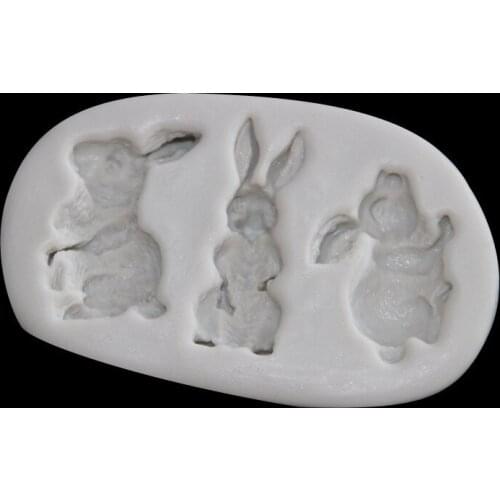 3d Silicone Chocolate Mold Kids Candy Bar Easter Bunny Fondant Cake Decoration Tools Baking Mold Pastry Tools