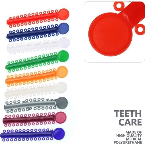 40 Pcs Multi-color Dental Orthodontic Ligature Ties Elastic Rubber Tooth Dentist Tools Braces Teeth Orthodontics Brackets Braces