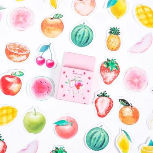 46pcs Peach Diary decoration Fruit Box Stickers Decor Stationery DIY Stickers Scrapbooking