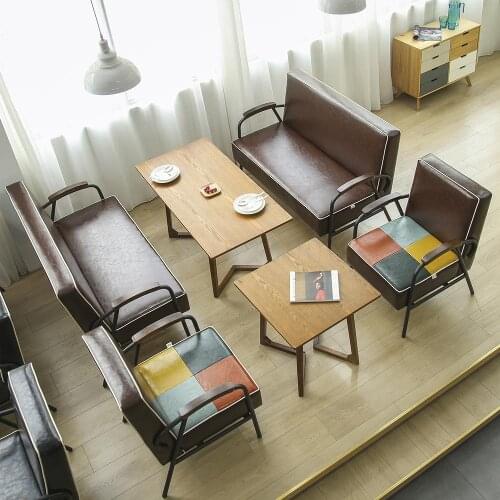 8000 Nordic wrought iron sofa chair desk chair industrial wind coffee western restaurant chair retro