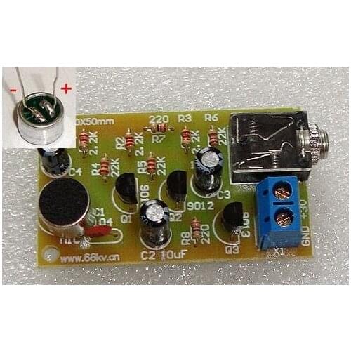 Free Shipping! 10pc multi-stage amplifier kit / with electret microphone 3 zoom module SENSOR