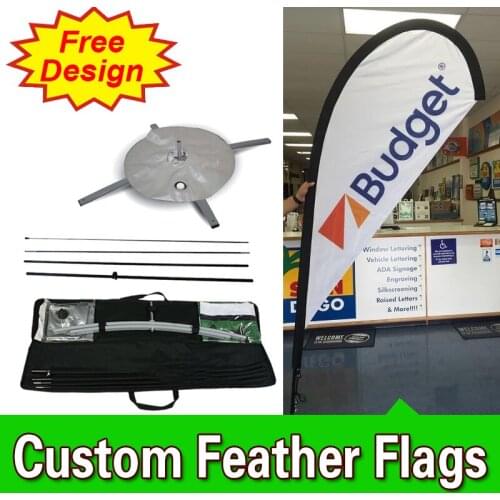 Free Design Free Shipping Double Sided Cross Base Teardrop Flags Banners Flag Signs Advertising Ad Flags Printed Feather Flags