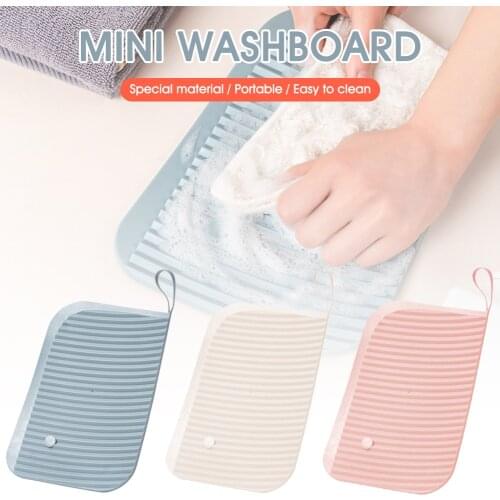 Household Mini Washboard Soft Rubber Folding Anti Slip Platform Laundry Small Clothes Washing Board Bathroom Portable Supplies