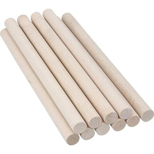 50Pcs Wooden Dowel Rods Unfinished Wood Dowels, Solid Hardwood Sticks for Crafting, Macrame, DIY & More, Sanded Smooth
