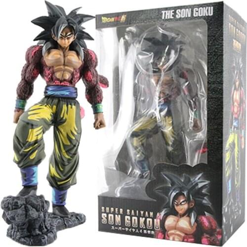 26cm BANDAI Dragon Ball Z / GT Anime Characters Super Saiyan 4 Son Goku PVC Action Figure Collection Model Toy For Kids