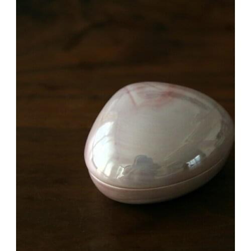 Glutinous Rice Porcelain Dreamy Pearl Glaze Shell Ceramic Small Box Jewelry Box Dish Handmade Decorative Trinket Boxes Gift