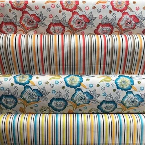 HLQON Printed Cotton Linen Fabric For patchwork Table Cloth,DIY Quilting & Sewing Sofa,Cushion Material Curtain,Bag