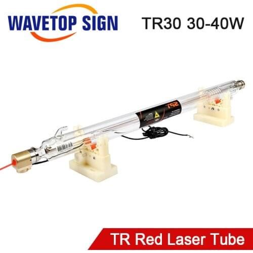 WaveTopSign CO2 Laser Tube 30-40W Dia. 50mm Length 730mm With Red Point for CO2 Laser Cutting and Engraving Machine