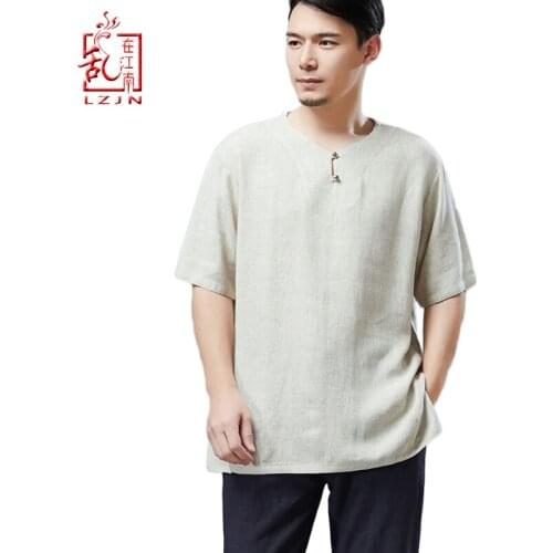 Мужские рубашки с коротким рукавом LZJN China At AliExpress