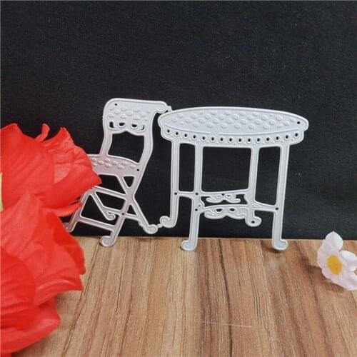 Table and Chair Metal Cutting Dies Scrapbooking Embossing Folders for Card Making Craft Stencil DIY Dies