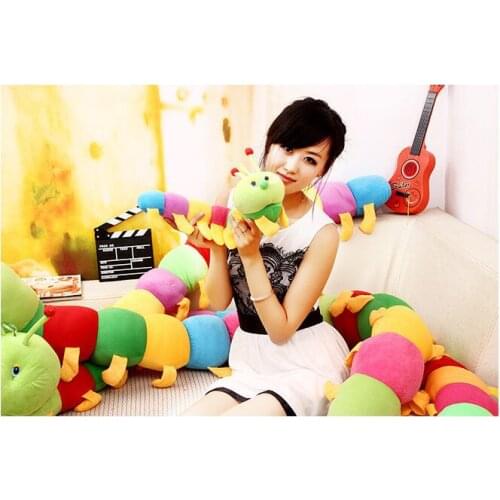 Lovely colourful caterpillar plush Toy doll baby toy gift throw pillow toy b0078