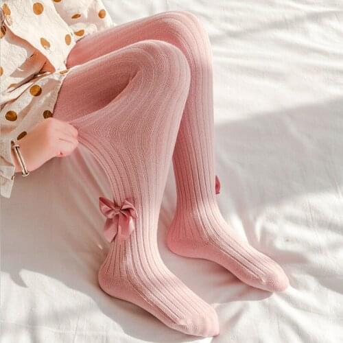 Cute Bowknot Baby Girl Tights Soft Soft Cotton Kids Pantyhose Solid Color Baby Girl Stuff Spring Autumn Infant Toddler Stockings