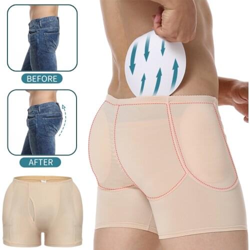 Mens Butt Lifter Padded Brief Hip Enhancing Boxer Underwear Booty Enhancer Male Padding Shapewear Booster Liftting Body Shaper