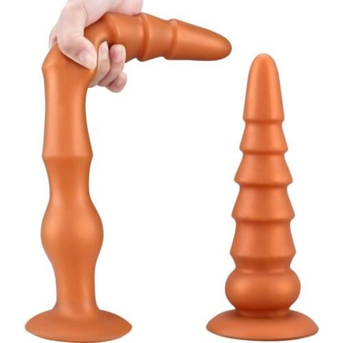 Soft Anal Plug Silicone Big Butt Plug, Suction Cup Anal Dildo G spot Masturbator Prostate Massager Anal Sex Toys For Men Women
